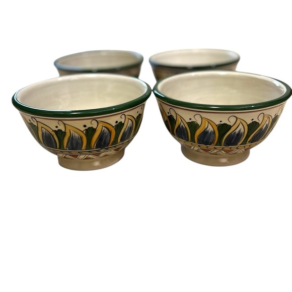 Tabletops Unlimited Hand Painted Deruta Soup Cereal Bowl Set of 4 NWOT - Picture 2 of 8